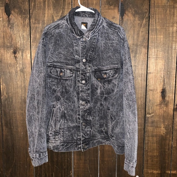 SOLD* Denim Vintage XL Faded Black LEE Jacket - Picture 2 of 8